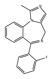 4H-Imidazo[1,5-a][1,4]benzodiazepine, 6-(2-fluorophenyl)-1-methyl- Structure