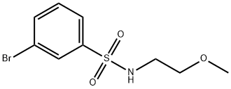 Benzenesulfonamide, 3-bromo-N-(2-methoxyethyl)- Structure