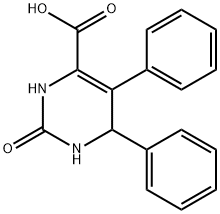 4-Pyrimidinecarboxylic acid, 1,2,3,6-tetrahydro-2-oxo-5,6-diphenyl- Structure