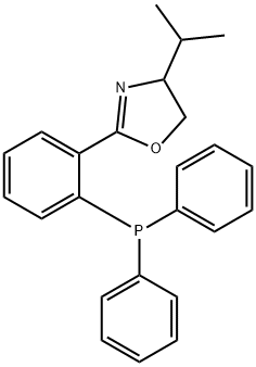 Oxazole, 2-[2-(diphenylphosphino)phenyl]-4,5-dihydro-4-(1-methylethyl)- Structure