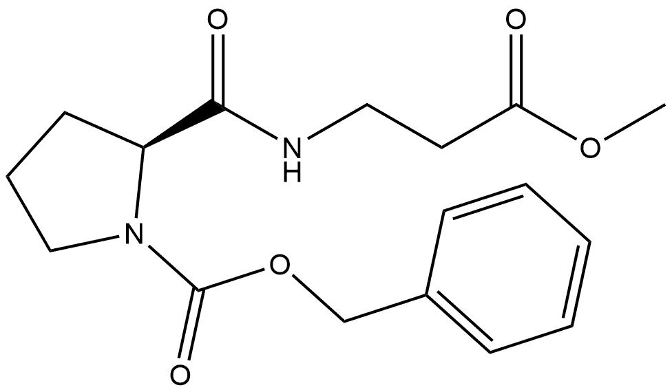 1-[(Phenylmethoxy)carbonyl]-L-prolyl-β-alanine Methyl Ester 구조식 이미지