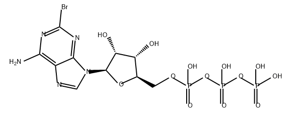 Adenosine 5'-(tetrahydrogen triphosphate), 2-bromo- Structure