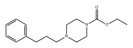1-Piperazinecarboxylic acid, 4-(3-phenylpropyl)-, ethyl ester Structure