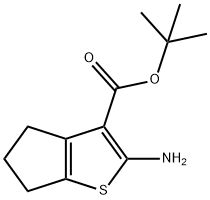 4H-Cyclopenta[b]thiophene-3-carboxylic acid, 2-amino-5,6-dihydro-, 1,1-dimethylethyl ester Structure