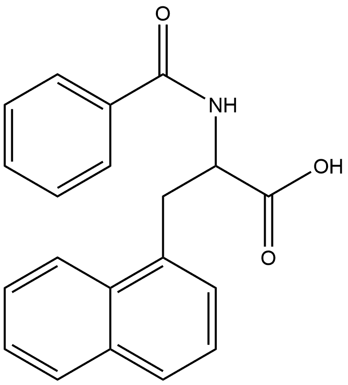 1-Naphthalenepropanoic acid, α-(benzoylamino)- Structure