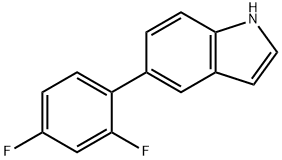 1H-Indole, 5-(2,4-difluorophenyl)- Structure