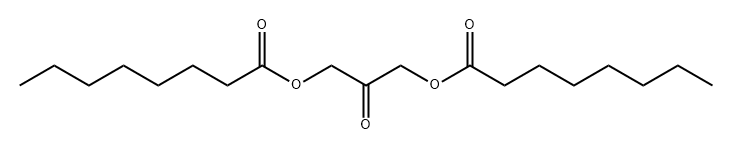 Octanoic acid, 1,1'-(2-oxo-1,3-propanediyl) ester Structure