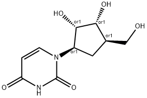 1-(-2,3-Dihydroxy-4-hydroxymethyl-cyclopentyl)-1H-pyrimidine-2,4-dione, rel-(1S,2R,3S,4S)- Structure