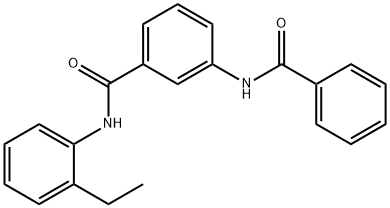 Benzamide, 3-(benzoylamino)-N-(2-ethylphenyl)- Structure