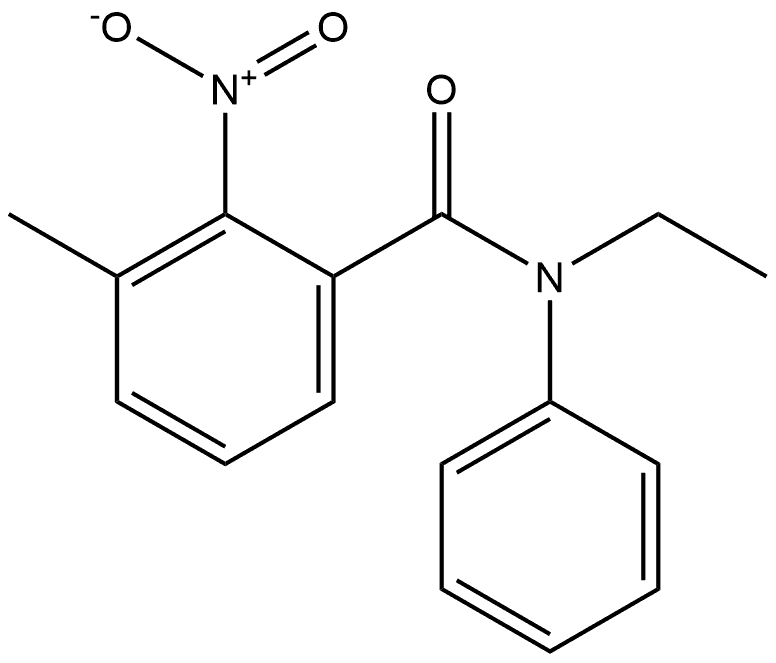 N-ethyl-3-methyl-2-nitro-N-phenylbenzamide Structure