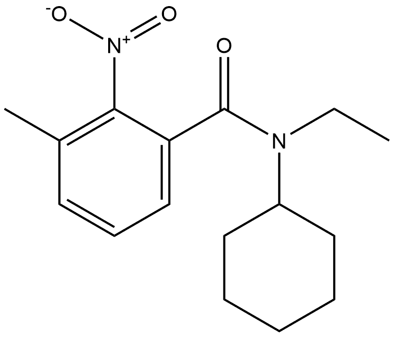 N-cyclohexyl-N-ethyl-3-methyl-2-nitrobenzamide Structure