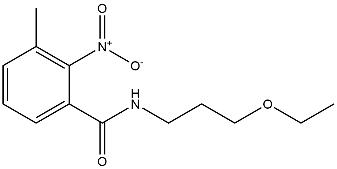 N-(3-ethoxypropyl)-3-methyl-2-nitrobenzamide 구조식 이미지