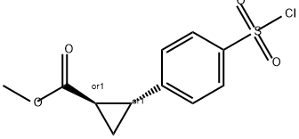 rac-methyl
(1R,2R)-2-[4-(chlorosulfonyl)phenyl]cyclopropane
-1-carboxylate Structure