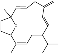 15-Oxabicyclo[10.2.1]pentadeca-2,6,10-triene, 1,11-dimethyl-5-methylene-8-(1-methylethyl)- Structure