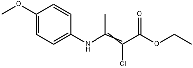 2-Butenoic acid, 2-chloro-3-[(4-methoxyphenyl)amino]-, ethyl ester Structure