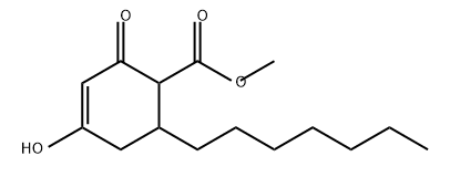 3-Cyclohexene-1-carboxylic acid, 6-heptyl-4-hydroxy-2-oxo-, methyl ester Structure