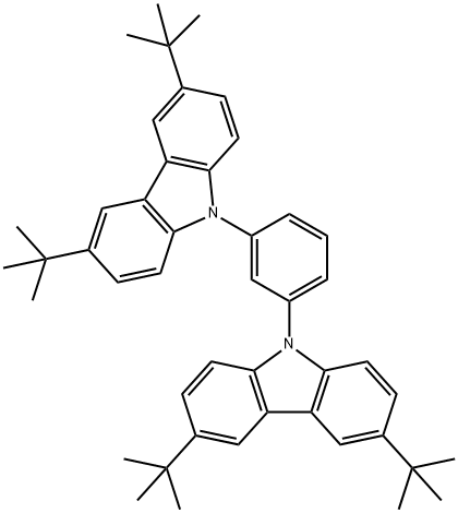 9H-Carbazole, 9,9'-(1,3-phenylene)bis[3,6-bis(1,1-dimethylethyl)- Structure