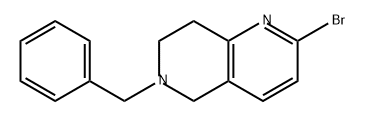 1,6-Naphthyridine, 2-bromo-5,6,7,8-tetrahydro-6-(phenylmethyl)- 구조식 이미지