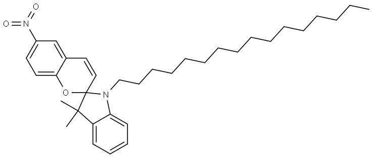 Spiro[2H-1-benzopyran-2,2'-[2H]indole], 1'-hexadecyl-1',3'-dihydro-3',3'-dimethyl-6-nitro- Structure