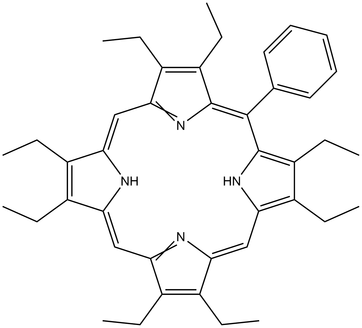 5-(phenyl)-2,3,7,8,12,13,17,18-(octaethyl)porphyrin Structure