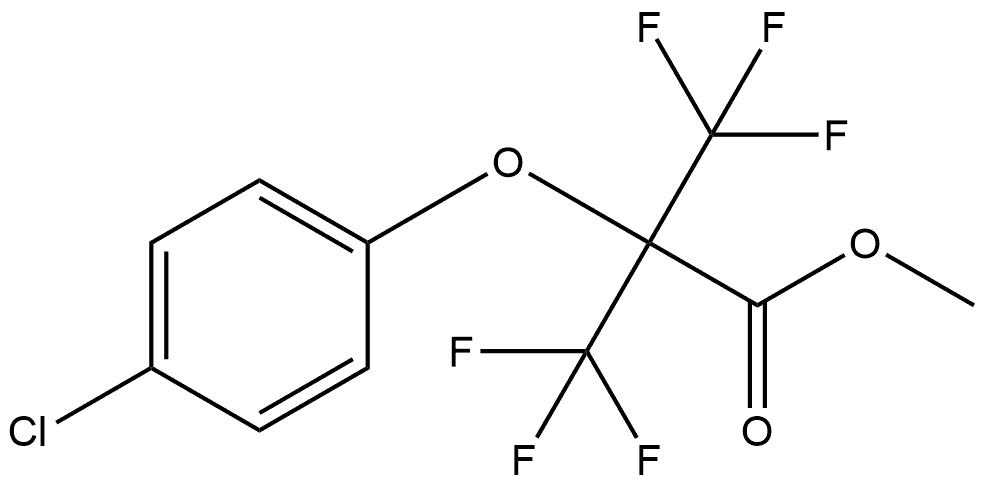 Methyl 2-(4-chlorophenoxy)-3,3,3-trifluoro-2-(trifluoromethyl)propanoate (ACI) Structure