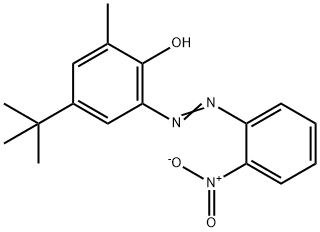 Phenol, 4-(1,1-dimethylethyl)-2-methyl-6-[2-(2-nitrophenyl)diazenyl]- Structure