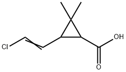 Cyclopropanecarboxylic acid, 3-(2-chloroethenyl)-2,2-dimethyl- Structure