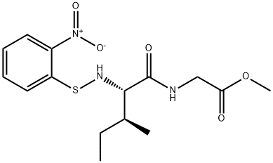 Glycine, N-[N-[(2-nitrophenyl)thio]-L-isoleucyl]-, methyl ester (9CI) 구조식 이미지