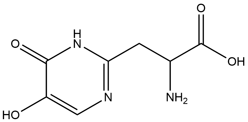 2-Pyrimidinepropanoic acid, α-amino-3,4-dihydro-5-hydroxy-4-oxo- Structure