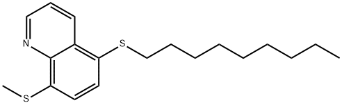 Quinoline, 8-(methylthio)-5-(nonylthio)- Structure