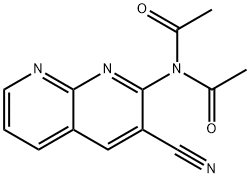 Acetamide, N-acetyl-N-(3-cyano-1,8-naphthyridin-2-yl)- Structure