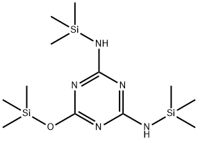 1,3,5-Triazine-2,4-diamine, N2,N4-bis(trimethylsilyl)-6-[(trimethylsilyl)oxy]- 구조식 이미지