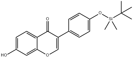 4H-1-Benzopyran-4-one, 3-[4-[[(1,1-dimethylethyl)dimethylsilyl]oxy]phenyl]-7-hydroxy- Structure