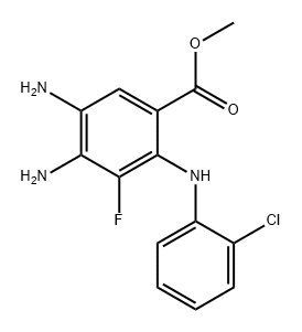 Benzoic acid, 4,5-diamino-2-[(2-chlorophenyl)amino]-3-fluoro-, methyl ester Structure