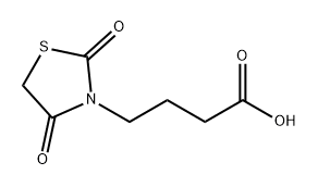 3-Thiazolidinebutanoic acid, 2,4-dioxo- Structure