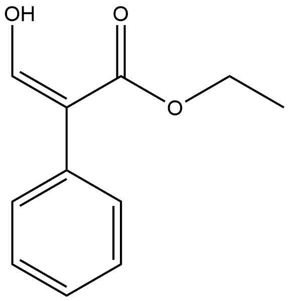 Benzeneacetic acid, α-(hydroxymethylene)-, ethyl ester, (αZ)- Structure