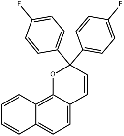 2H-Naphtho[1,2-b]pyran, 2,2-bis(4-fluorophenyl)- Structure