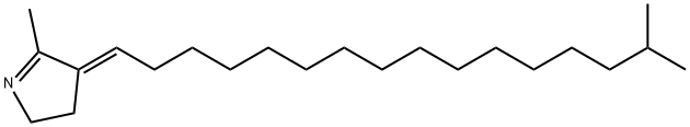 2H-Pyrrole, 3,4-dihydro-5-methyl-4-(15-methylhexadecylidene)-, (4E)- 구조식 이미지