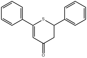 4H-Thiopyran-4-one, 2,3-dihydro-2,6-diphenyl- 구조식 이미지