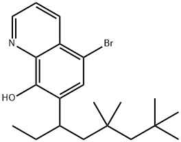 5-Bromo-7-(5,5,7,7-tetramethyloctan-3-yl)quinolin-8-ol Structure