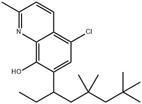 5-Chloro-2-methyl-7-(5,5,7,7-tetramethyloctan-3-yl)quinolin-8-ol 구조식 이미지