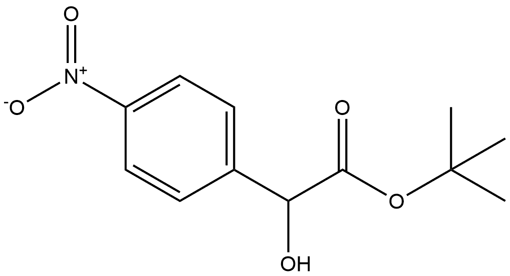 Benzeneacetic acid, α-hydroxy-4-nitro-, 1,1-dimethylethyl ester Structure