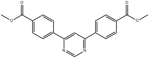 Benzoic acid, 4,4'-(4,6-pyrimidinediyl)bis-, dimethyl ester (9CI) Structure