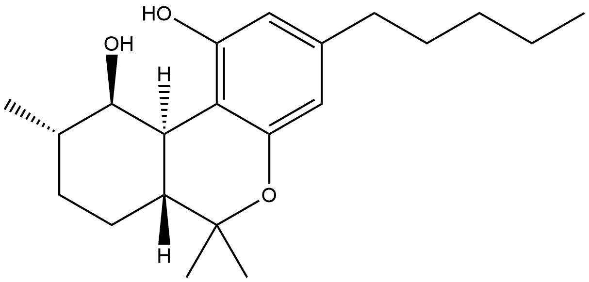 6H-Dibenzo[b,d]pyran-1,10-diol, 6a,7,8,9,10,10a-hexahydro-6,6,9-trimethyl-3-pentyl-, [6aR-(6aα,9β,10α,10aβ)]- Structure