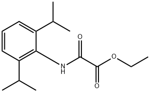 Acetic acid, 2-[[2,6-bis(1-methylethyl)phenyl]amino]-2-oxo-, ethyl ester Structure