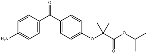 Propanoic acid, 2-[4-(4-aminobenzoyl)phenoxy]-2-methyl-, 1-methylethyl ester Structure