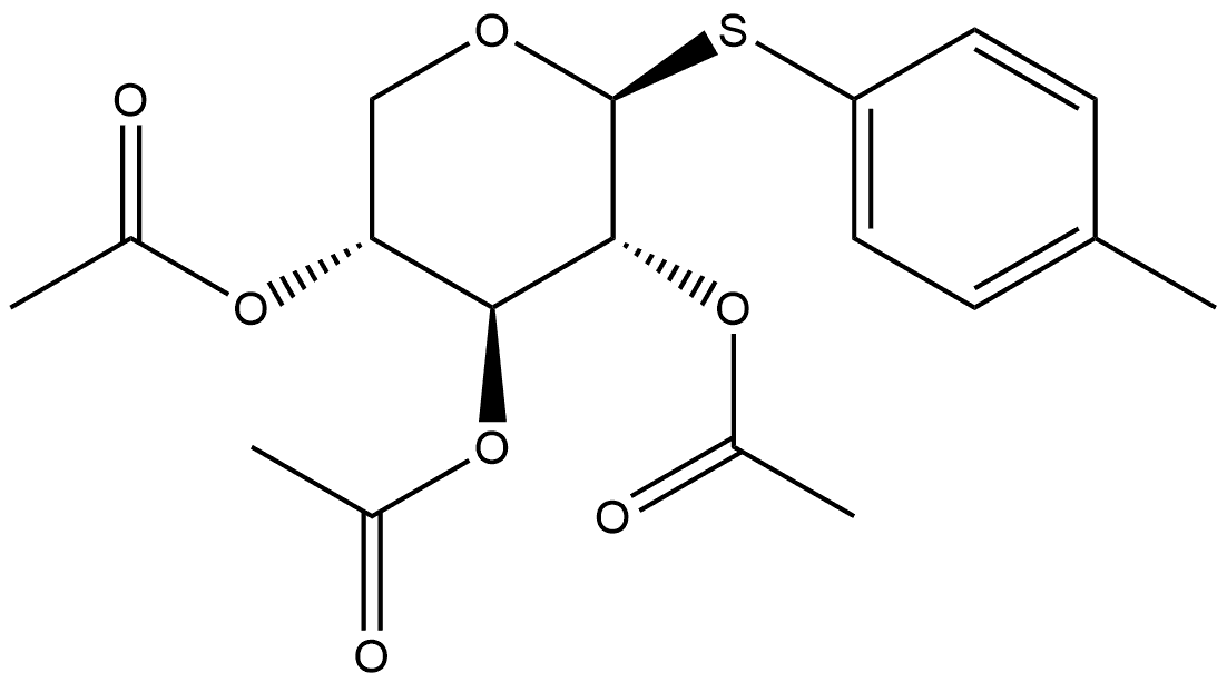 4-Methylphenyl 2,3,4-tri-O-acetyl-1-thio-β-D-xylopyranoside Structure