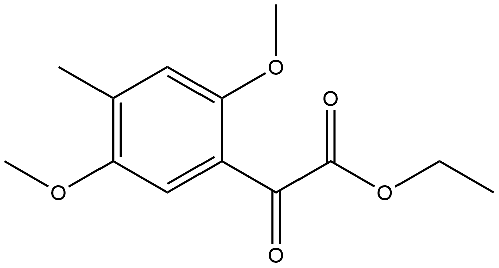 Ethyl 2,5-dimethoxy-4-methyl-α-oxobenzeneacetate Structure