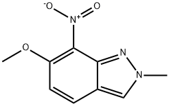 6-Methoxy-2-methyl-7-nitro-2H-indazole 구조식 이미지