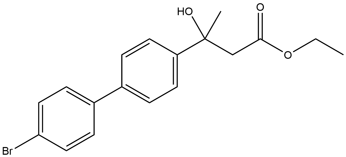 Ethyl 3-(4'-bromo-[1,1'-biphenyl]-4-yl)-3-hydroxybutanoate Structure